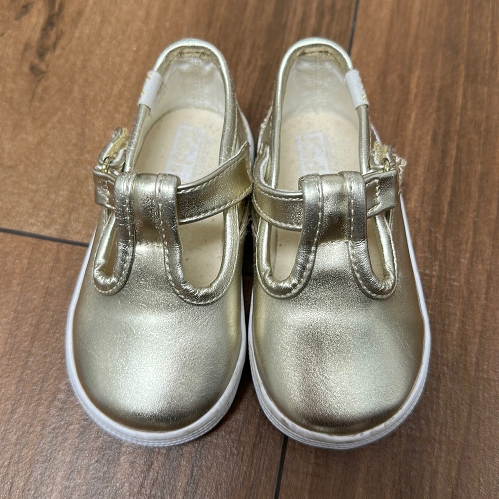 Gold Mary Jane toddler keds